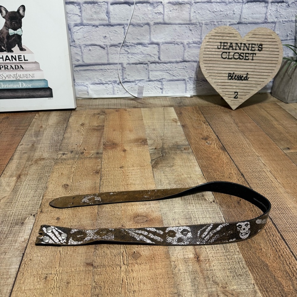 MISFITS LEATHER BELT Size M 32-34  2005 Vintage Has Wear